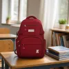 This red backpack is fashionable, lightweight and has a large capacity. It is a student commuting and leisure backpack details Picture